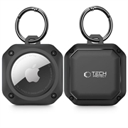 Tech-Protect Rough Pro Apple AirTag Silikonowe Etui z Brelokiem - Czarny