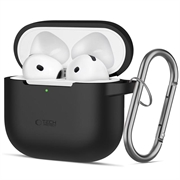 Etui na haczyk silikonowy AirPods 4 Tech-Protect - Czarny