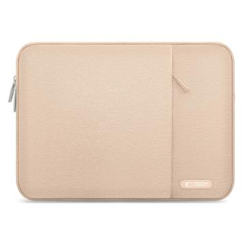 Etui na laptopa Tech-Protect Sleevy z boczną kieszenią - 15-16" - Kawa latte