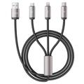Kabel Tech-Protect UltraBoost 3 w 1 - Lightning, USB-C, MicroUSB - 100cm/3.5A - Szary