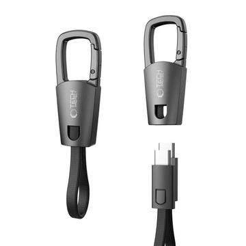 Tech-Protect UltraBoost Brelok DNA Kabel USB-C - 60W PD, 17cm - Żelazny szary