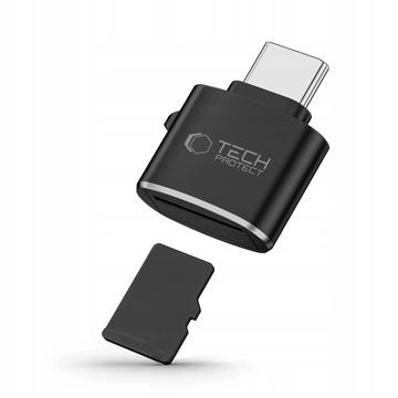 Czytnik kart Tech-Protect UltraBoost Type-C Micro SD/TF - czarny