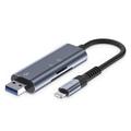 Czytnik kart pamięci Tech-Protect UltraBoost USB-A/Lightning SD i MicroSD - szary