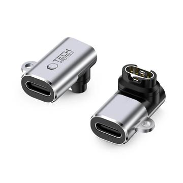 Adapter Tech-Protect UltraBoost USB-C do zegarków Garmin - 5W - szary