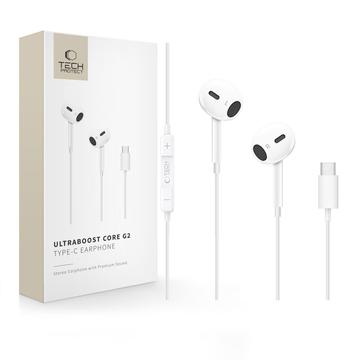Przewodowe słuchawki USB-C Tech-Protect Ultraboost Core G2