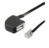 Adapter Telefoniczny RJ11 / TAE F - Czarny