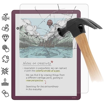 Amazon Kindle Scribe Colorsoft szkło hartowane - 9H - Case Friendly - przezroczyste