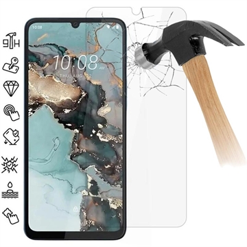 HTC Wildfire E5 Plus Szkło Hartowane Ochronne na Ekran - Case Friendly - Przezroczyste