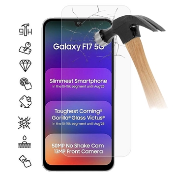 Samsung Galaxy F17 szkło hartowane - 9H - Case Friendly - przezroczyste