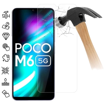 Xiaomi Poco M6 Szkło Hartowane - Case Friendly - Przezroczyste