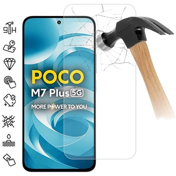 Xiaomi Poco M7 Plus szkło hartowane - 9H - Case Friendly - przezroczyste
