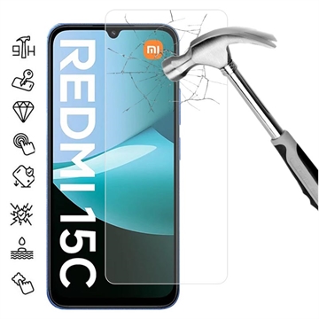 Xiaomi Redmi 15C 4G szkło hartowane - 9H - Case Friendly - przezroczyste
