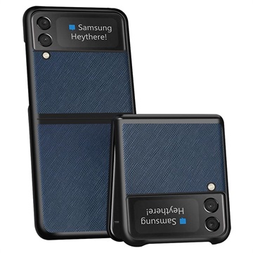 Teksturowane Hybrydowe Etui do Samsung Galaxy Z Flip3 5G - Błękit