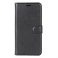 Nokia 8 Fakturowane Etui-Portfel - Czerń