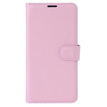 Teksturowane Etui-Portfel Sony Xperia XA1 Ultra - Róż