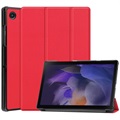 Huawei Samsung Galaxy Tab A8 10.5 (2021) Etui Folio z Serii Tri-Fold - Czerwień