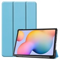 Etui Folio z Serii Tri-Fold do Samsung Galaxy Tab S6 Lite 2020/2022 - Lazurowy