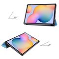 Etui Folio z Serii Tri-Fold do Samsung Galaxy Tab S6 Lite 2020/2022 - Lazurowy