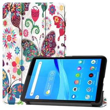 Etui Folio Tri-Fold Series na Lenovo Tab M7 - Motyle / Kwiaty