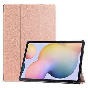 Samsung Galaxy Tab S7+/S8+ Etui Folio z Serii Tri-Fold - Różowe Złoto
