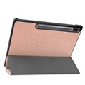Samsung Galaxy Tab S7+/S8+ Etui Folio z Serii Tri-Fold - Różowe Złoto