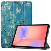 Etui Smart Folio Samsung Galaxy Tab S10 Lite z serii Tri-Fold - Białe kwiaty
