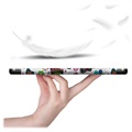 Samsung Galaxy Tab S7 FE Inteligentne Etui Folio z Serii Tri-Fold - Motyle / Kwiaty