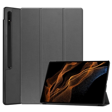 Samsung Galaxy Tab S9 Ultra Inteligentne Etui Folio z Serii Tri-Fold - Szary