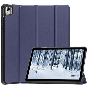 Nokia T21 Zamykane Inteligentne Etui Serii Tri-Fold - Błękit