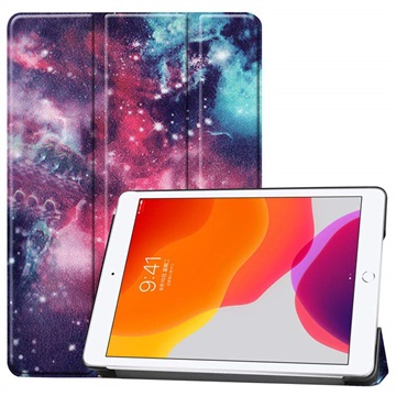 iPad 10.2 2019/2020/2021 Inteligentne Etui Folio z Serii Tri-Fold - Galaktyka