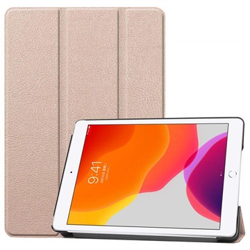 iPad 10.2 2019/2020/2021 Inteligentne Etui Folio z Serii Tri-Fold - Złoto