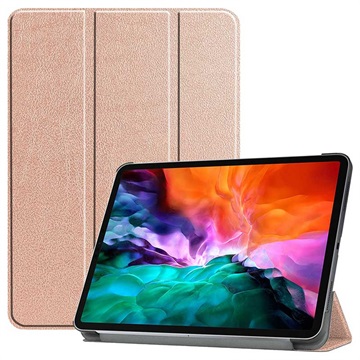 iPad Pro 12.9 (2021) Inteligentne Etui Folio z Serii Tri-Fold - Różowe Złoto