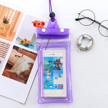 Uniwersalne wodoodporne etui Triple Seal na smartfona 7.2" - fioletowe