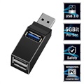 Hub USB 3.0 1x3 - 1x USB 3.0, 2x USB 2.0 - Czarny