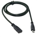 Przedłużacz USB 3.1 Type-C / USB 3.1 Type-C - 2 m - Czarny