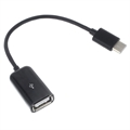 Adapter Kablowy OTG USB 3.1 Typu C / USB 2.0 - 15cm - Czerń