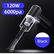 Akumulatorowy odkurzacz samochodowy USB 6000 Pa - czarny