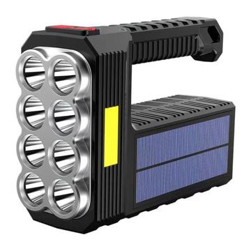 Przenośny szperacz solarny/bardzo jasna latarka ładowana przez USB
