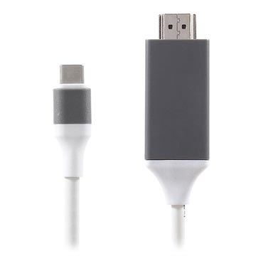 Adapter USB Typu-C / HDMI do Samsung Galaxy S8, Galaxy S8+ - 2m - Czerwień