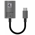 Adapter TH002 USB Type-C na HDMI - 4K - 15cm - Szary