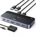 Przełącznik Ugreen USB 3.0 2-w-4 2x USB-A wejście, 3x USB-A + 1x USB-C wyjście - Czarny