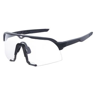 Ultralekkie okulary rowerowe z przezroczystym szkłem - czarne