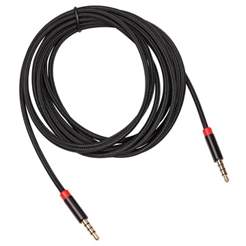 Uniwersalny Kabel Audio Stereo Aux 3.5mm - 3m - Czarny