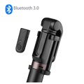 Uniwersalny selfie stick Bluetooth ze statywem 3-w-1 - czarny