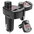Uniwersalna Ładowarka Samochodowa i Transmiter FM Bluetooth G13 - Czarna