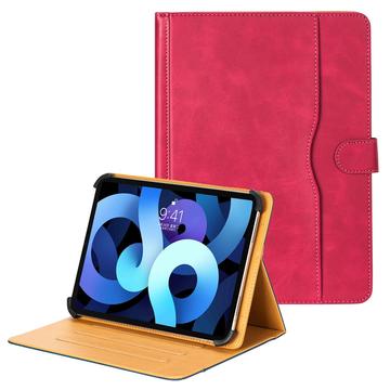 Uniwersalne dwukolorowe skórzane etui na tablet - 11"-12.4" - Ciemny Róż