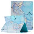 Uniwersalne etui na tablet Marble Pattern Folio - 10" - Niebieskie