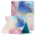 Uniwersalne etui na tablet Marble Pattern Folio - 10" - różowy/niebieski