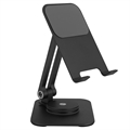 Universal Rotating Tablet and Smartphone Desktop Stand - Grey