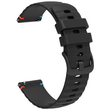 Uniwersalny Silikonowy Pasek do Smartwatcha - 18mm - Czarny